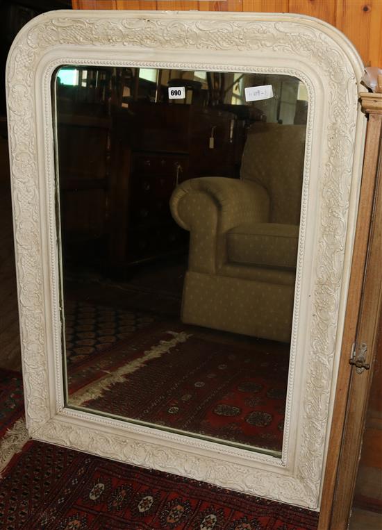 Painted frame overmantel mirror